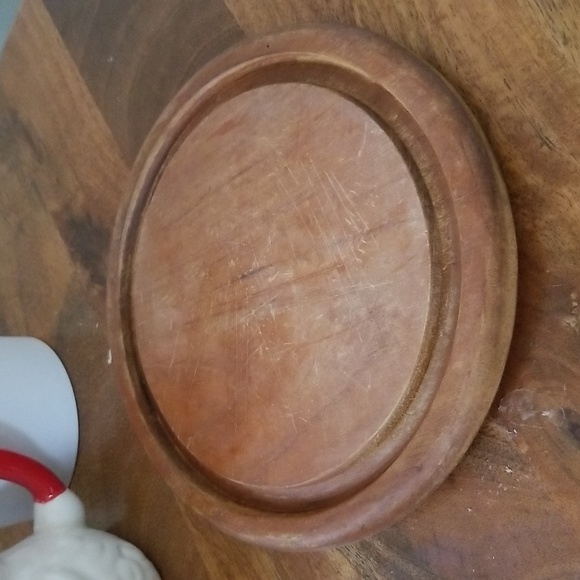 Vintage Cheese Server with Glass Dome, Teakwood - Picture 3 of 7